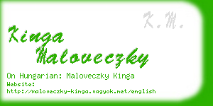 kinga maloveczky business card